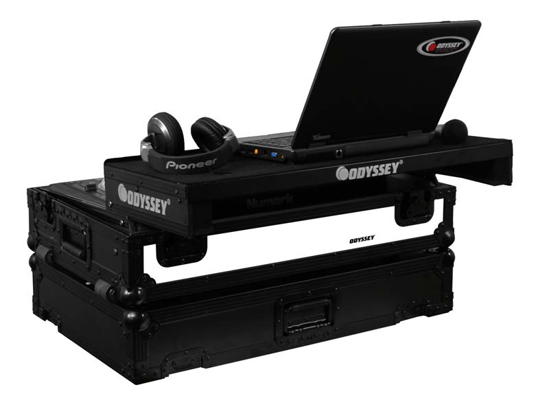 Odyssey DJ Controller Numark Mixdeck Glide Black LED Flightcase (FFXGSMIXDECKBL)