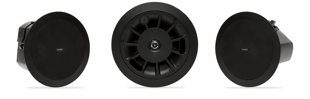 QSC AD-C4T-BK | Deckenlautsprecher | 4,5 Zoll, 2-Wege DMT™ | SCHWARZ | PAAR
