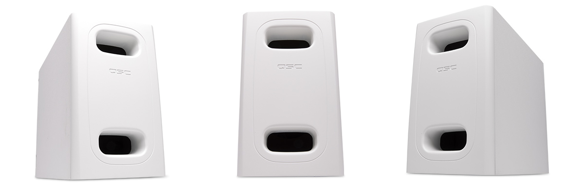 QSC AD-S.SUB-WH Subwoofer | 6,5-Zoll-Doppelschwingspule | Wandmontage | WEIß